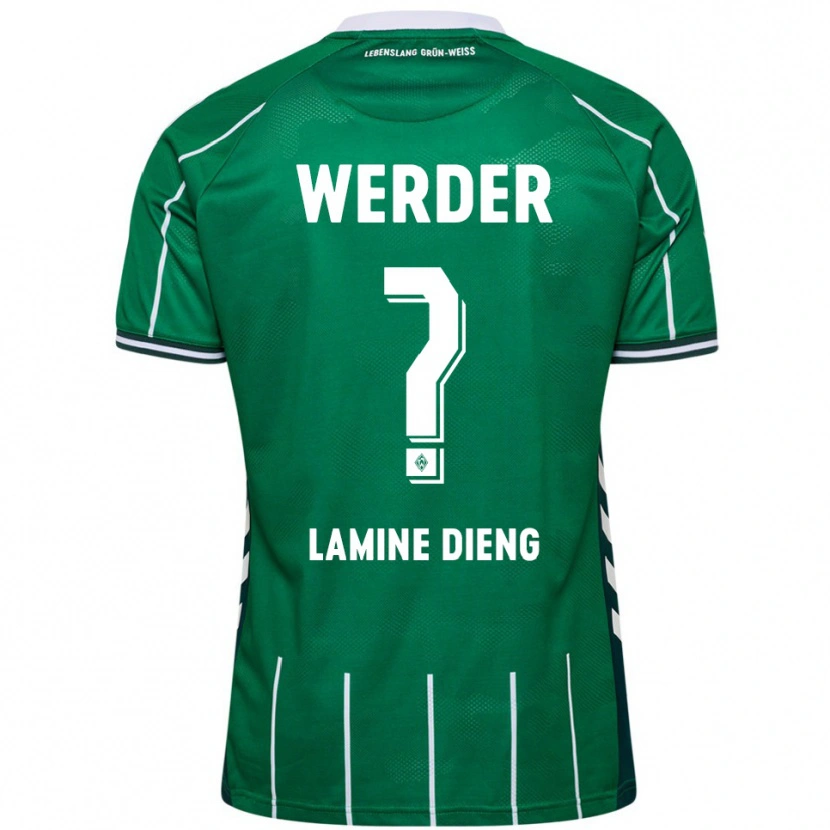 Danxen Dětské Mamadou Lamine Dieng #0 Zelená Bílá Domů Hráčské Dresy 2025/26 Dres