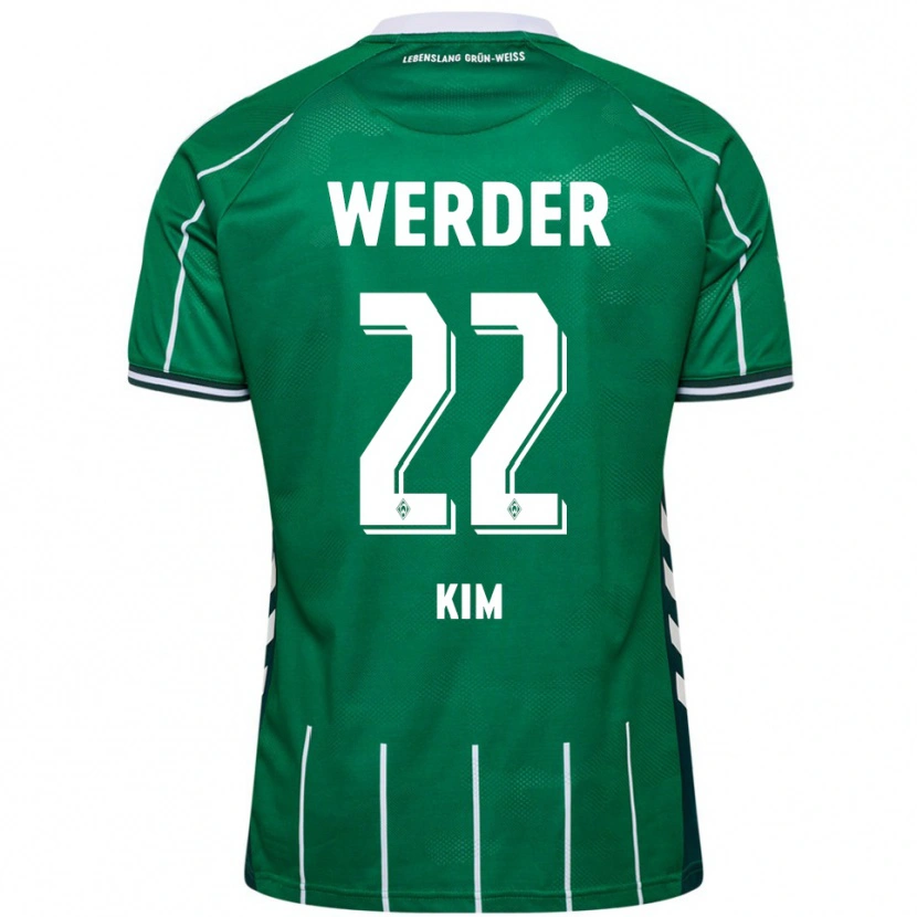 Danxen Dětské Min-Je Kim #22 Zelená Bílá Domů Hráčské Dresy 2025/26 Dres