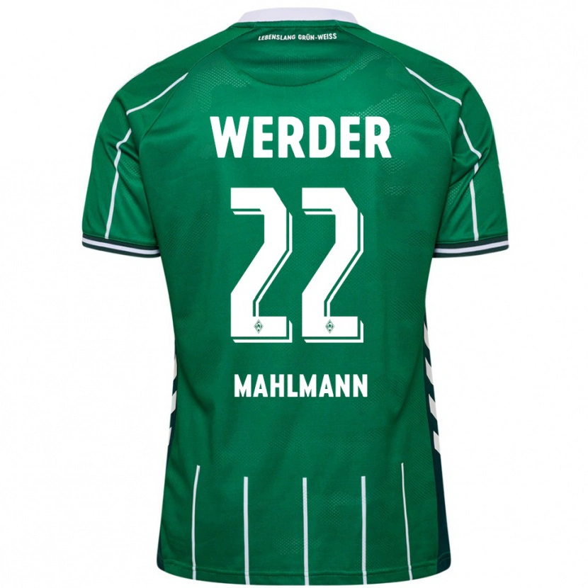 Danxen Dětské Justus Mahlmann #22 Zelená Bílá Domů Hráčské Dresy 2025/26 Dres