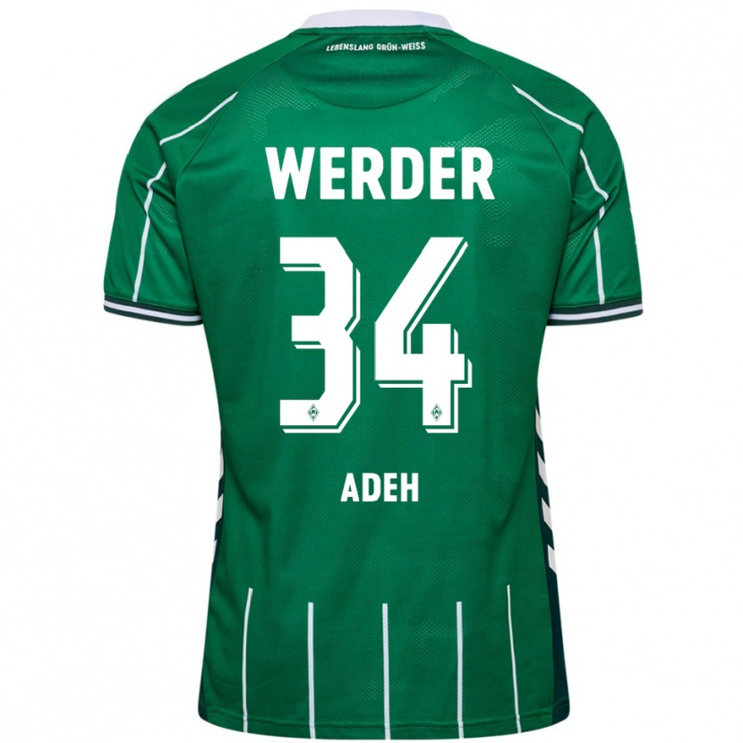 Danxen Dětské Wesley Adeh #34 Zelená Bílá Domů Hráčské Dresy 2025/26 Dres