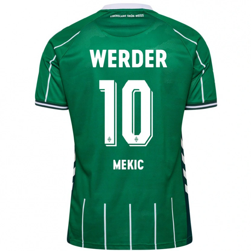 Danxen Dětské Elmin Mekic #10 Zelená Bílá Domů Hráčské Dresy 2025/26 Dres