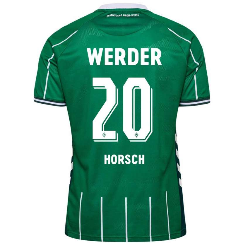 Danxen Dětské Jonas Horsch #20 Zelená Bílá Domů Hráčské Dresy 2025/26 Dres