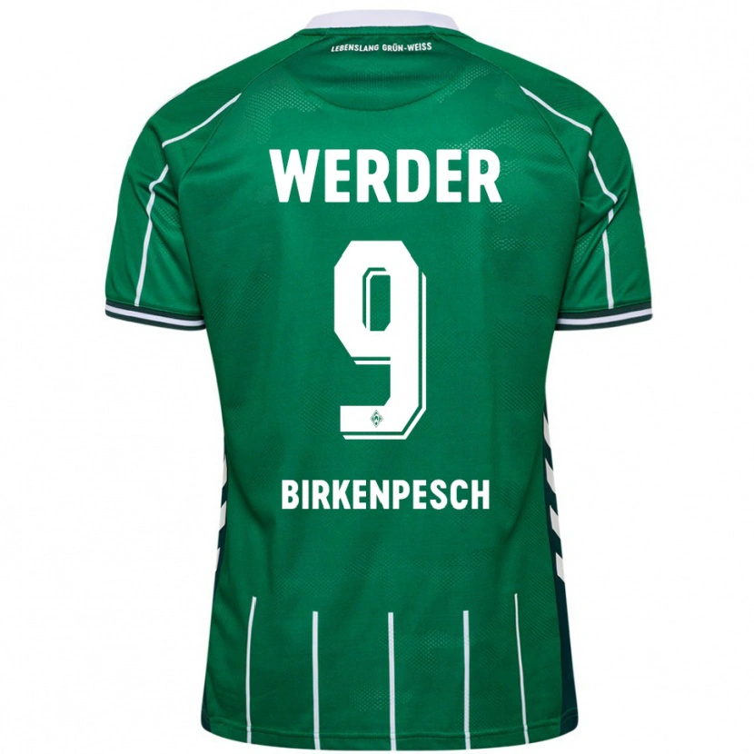 Danxen Dětské Noah Birkenpesch #9 Zelená Bílá Domů Hráčské Dresy 2025/26 Dres