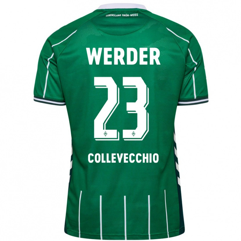 Danxen Dětské Tomás Collevecchio #23 Zelená Bílá Domů Hráčské Dresy 2025/26 Dres