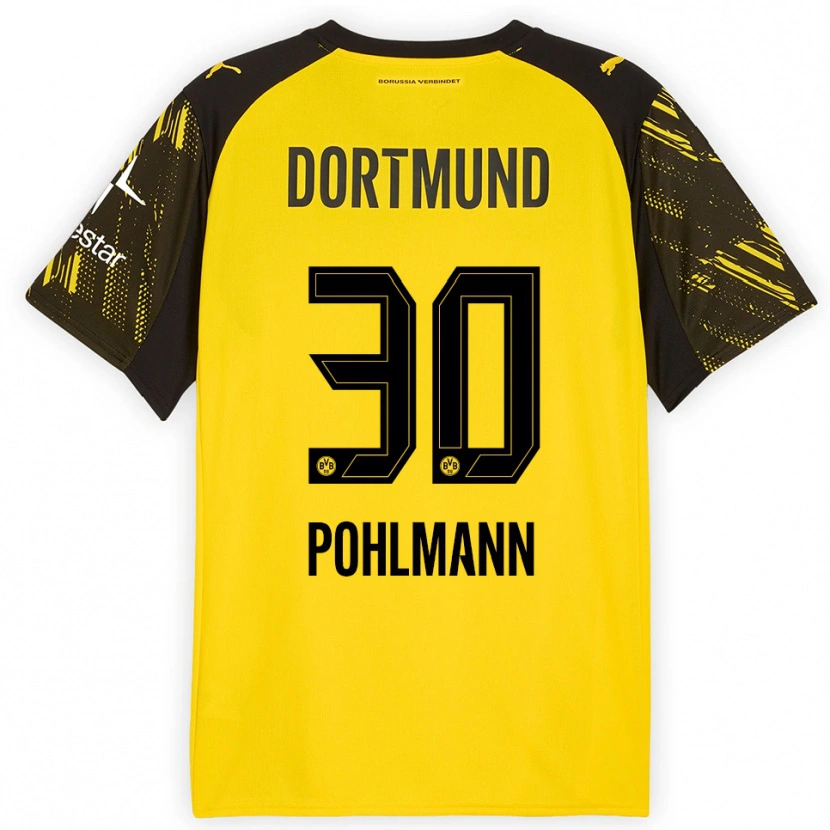 Danxen Dětské Ole Pohlmann #30 Žlutá Černá Domů Hráčské Dresy 2025/26 Dres
