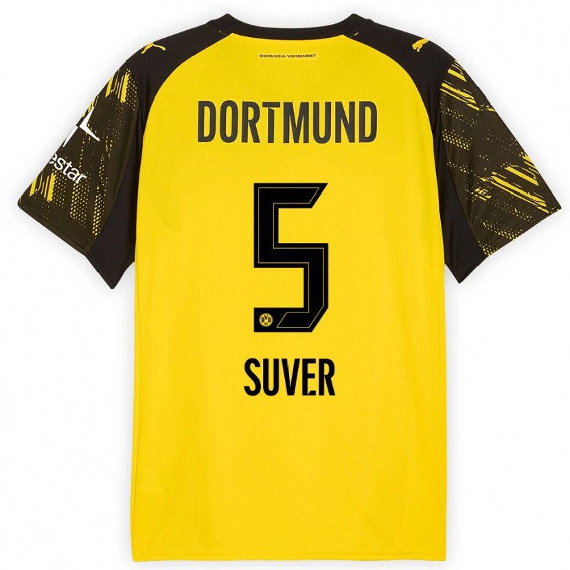Danxen Dětské Mario Suver #5 Žlutá Černá Domů Hráčské Dresy 2025/26 Dres