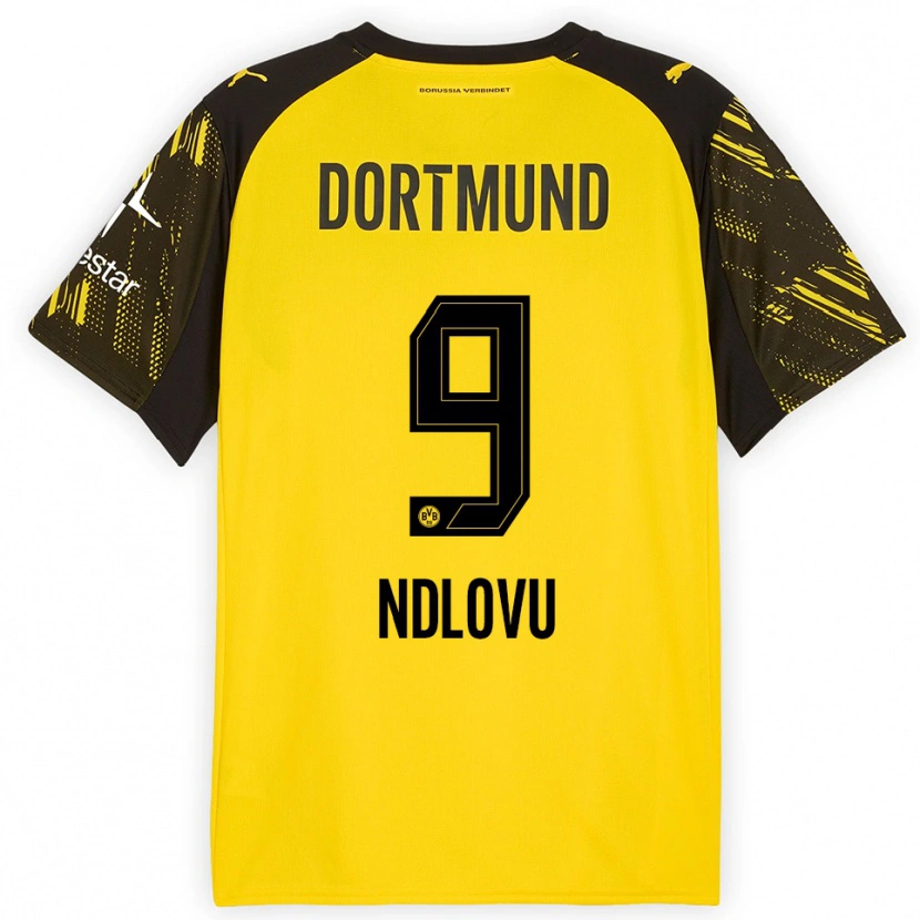Danxen Dětské Desmond Ndlovu #9 Žlutá Černá Domů Hráčské Dresy 2025/26 Dres