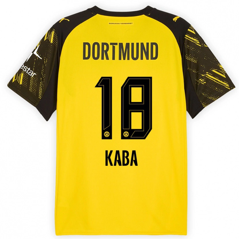 Danxen Dětské Mussa Kaba #18 Žlutá Černá Domů Hráčské Dresy 2025/26 Dres