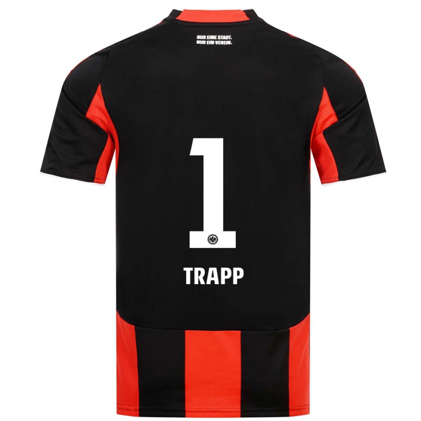 Danxen Dětské Kevin Trapp #1 Černá Červená Domů Hráčské Dresy 2025/26 Dres