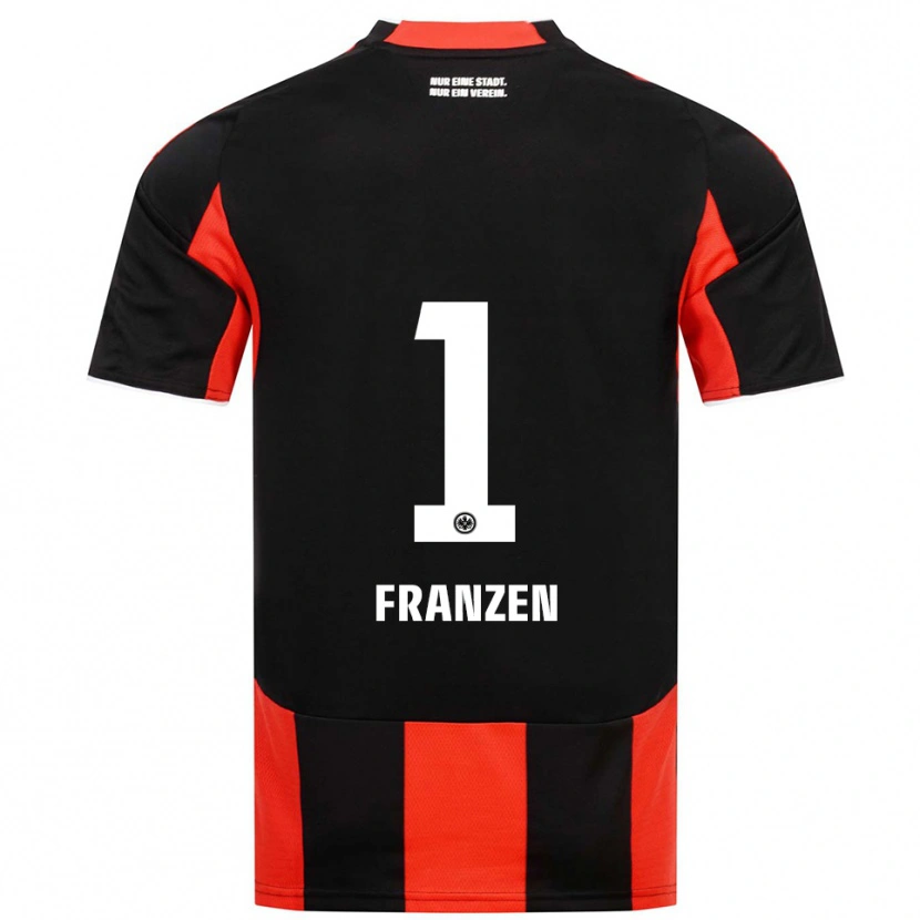 Danxen Dětské Marlon Franzen #1 Černá Červená Domů Hráčské Dresy 2025/26 Dres