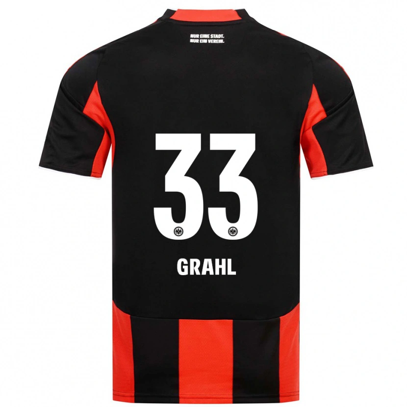 Danxen Dětské Jens Grahl #33 Černá Červená Domů Hráčské Dresy 2025/26 Dres