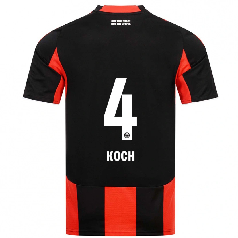 Danxen Dětské Robin Koch #4 Černá Červená Domů Hráčské Dresy 2025/26 Dres