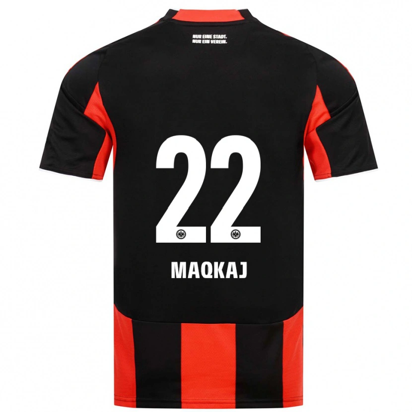 Danxen Dětské Dritan Maqkaj #22 Černá Červená Domů Hráčské Dresy 2025/26 Dres