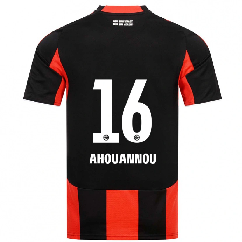 Danxen Dětské Yannis Ahouannou #16 Černá Červená Domů Hráčské Dresy 2025/26 Dres