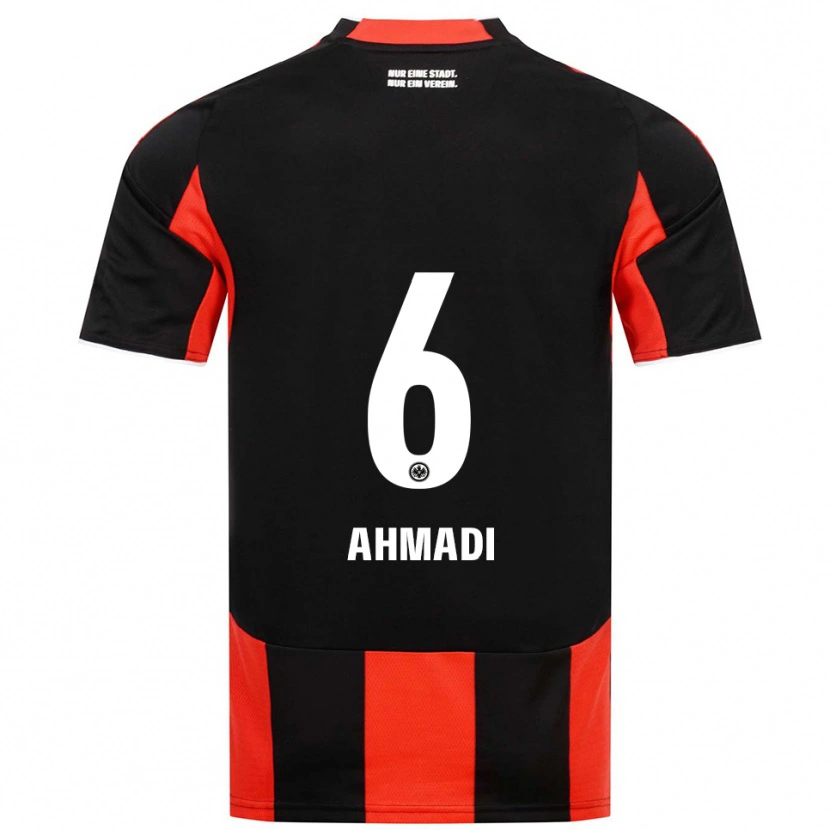 Danxen Dětské Shayan Ahmadi #6 Černá Červená Domů Hráčské Dresy 2025/26 Dres