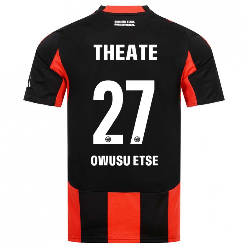 Danxen Dětské Collin Owusu Etse #27 Černá Červená Domů Hráčské Dresy 2025/26 Dres