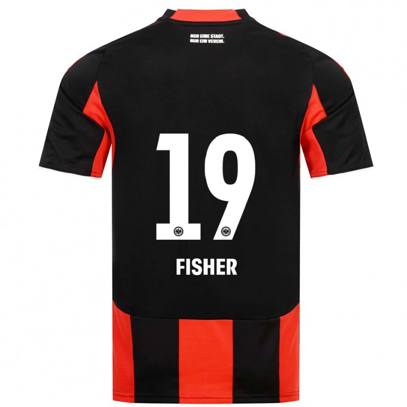 Danxen Dětské Ben-Luca Fisher #19 Černá Červená Domů Hráčské Dresy 2025/26 Dres