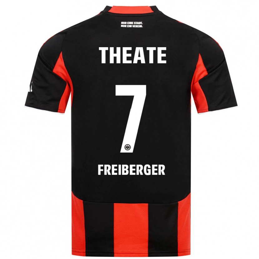 Danxen Dětské Benjamin Freiberger #7 Černá Červená Domů Hráčské Dresy 2025/26 Dres