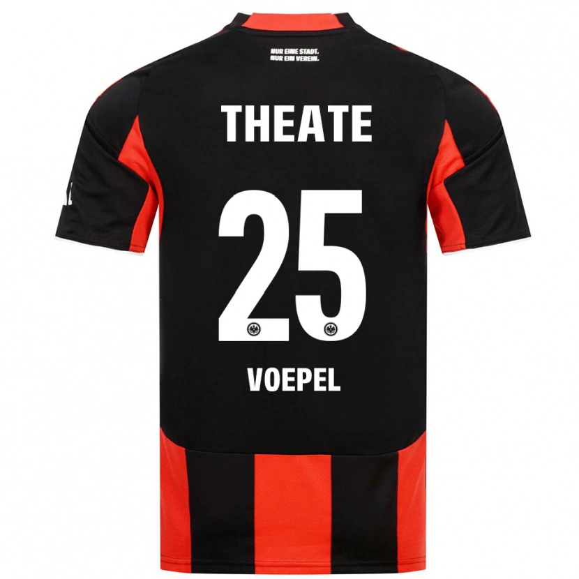 Danxen Dětské Lukas Voepel #25 Černá Červená Domů Hráčské Dresy 2025/26 Dres