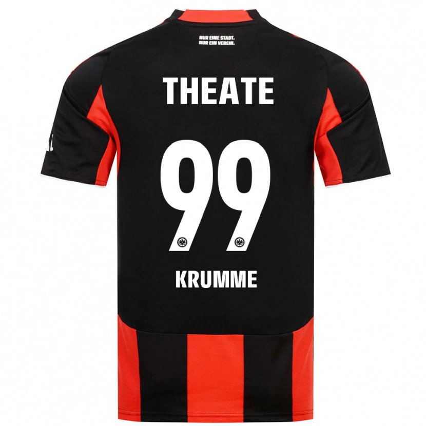 Danxen Dětské Janne Krumme #99 Černá Červená Domů Hráčské Dresy 2025/26 Dres