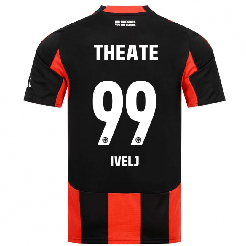 Danxen Dětské Noemi Ivelj #99 Černá Červená Domů Hráčské Dresy 2025/26 Dres