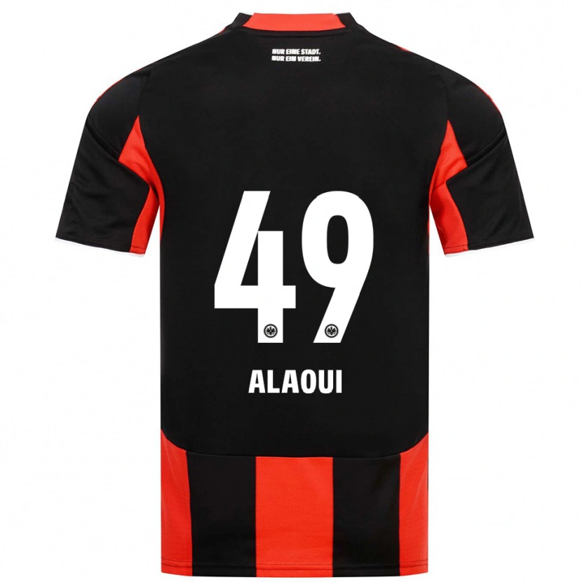 Danxen Dětské Anas Alaoui #49 Černá Červená Domů Hráčské Dresy 2025/26 Dres