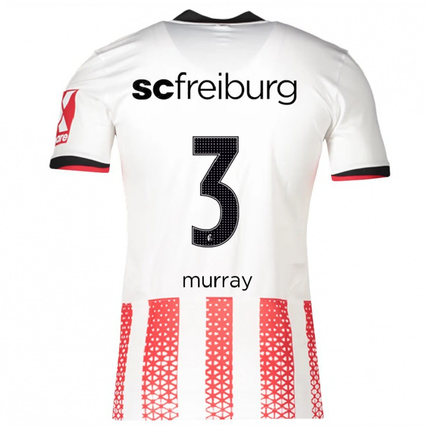 Danxen Dětské Drew Murray #3 Bílá Červená Domů Hráčské Dresy 2025/26 Dres