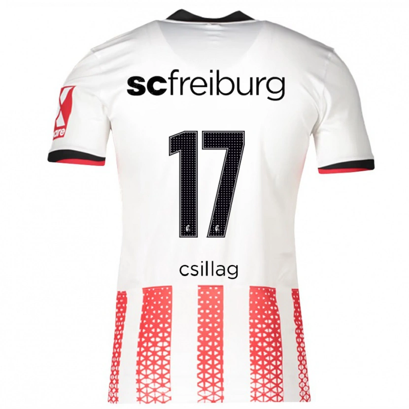 Danxen Dětské Aurélie Csillag #17 Bílá Červená Domů Hráčské Dresy 2025/26 Dres
