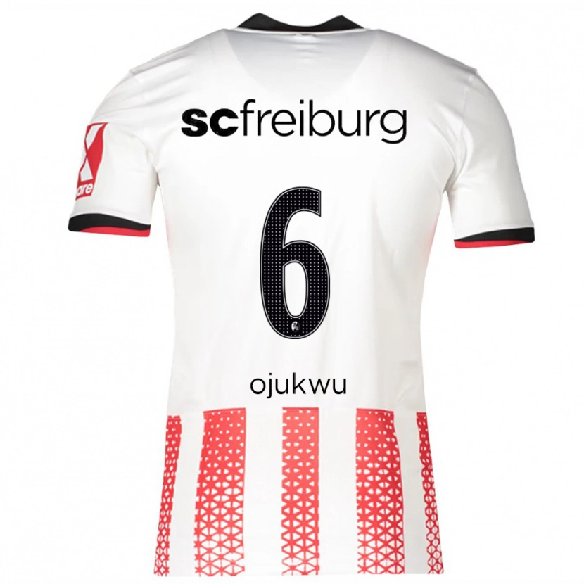 Danxen Dětské Nicole Ojukwu #6 Bílá Červená Domů Hráčské Dresy 2025/26 Dres