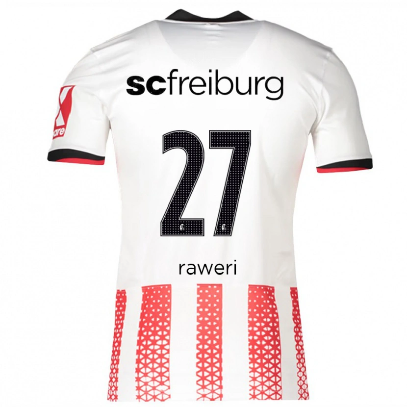 Danxen Dětské Krish Raweri #27 Bílá Červená Domů Hráčské Dresy 2025/26 Dres