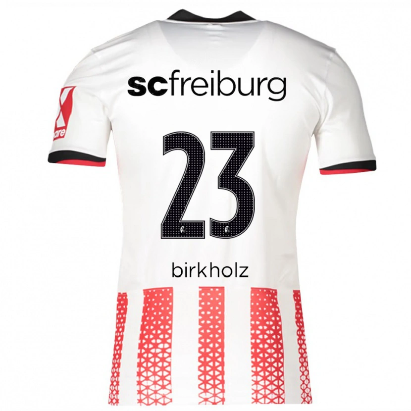 Danxen Dětské Luca Birkholz #23 Bílá Červená Domů Hráčské Dresy 2025/26 Dres