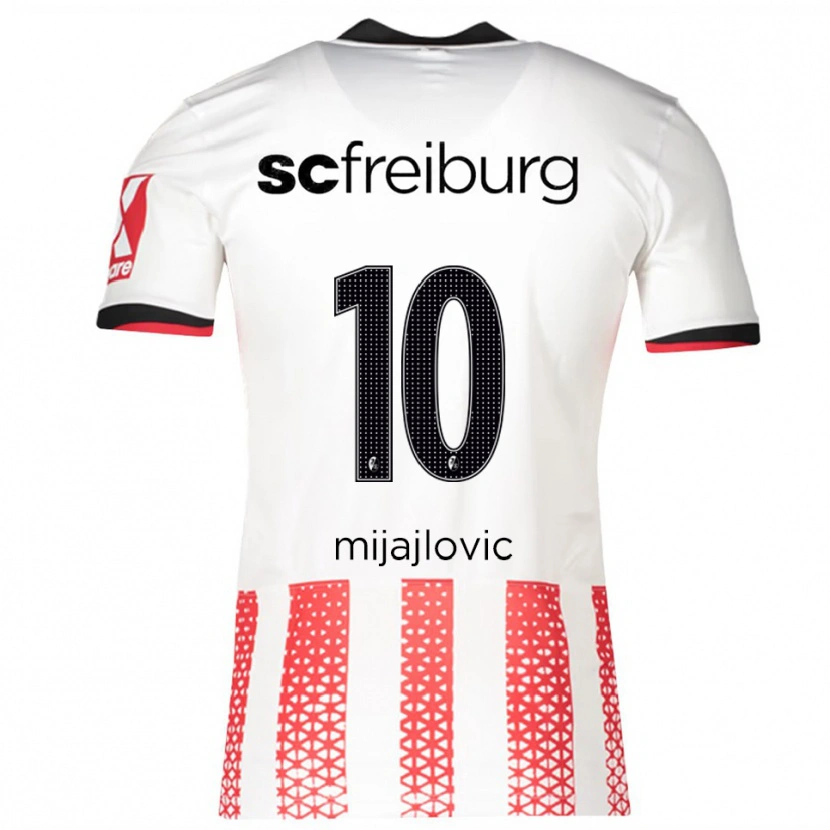 Danxen Dětské Mladen Mijajlovic #10 Bílá Červená Domů Hráčské Dresy 2025/26 Dres