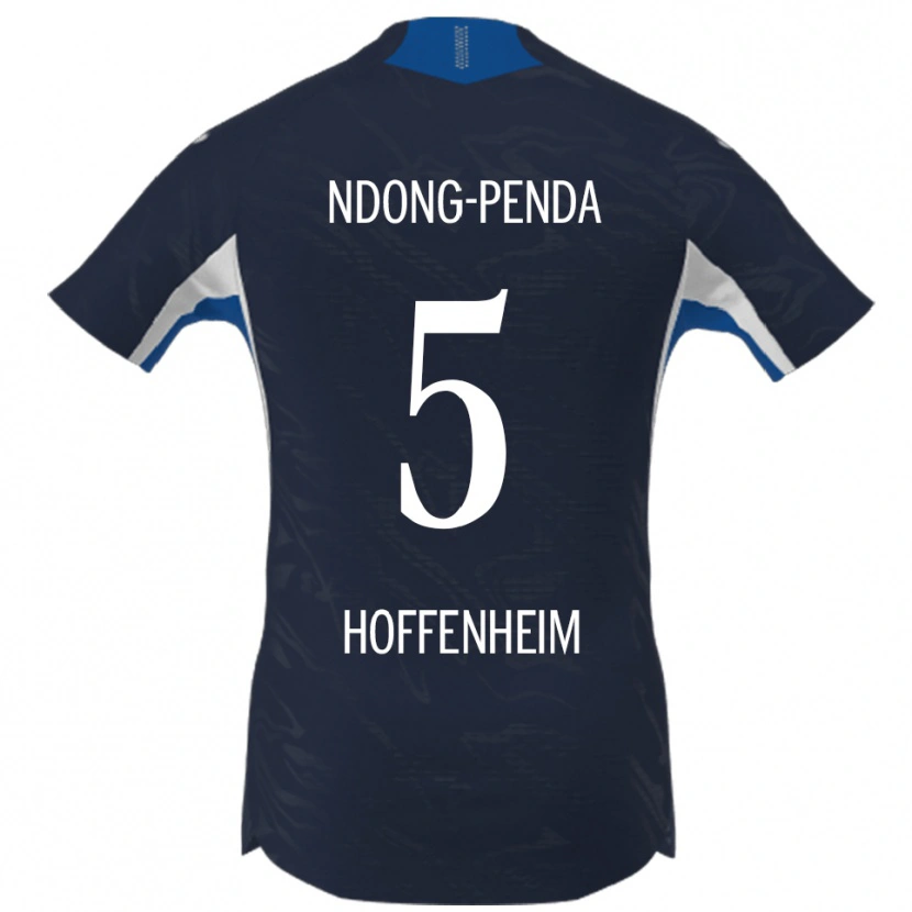 Danxen Dětské Maxime Ndong-Penda #5 Námořnická Modř Bílá Domů Hráčské Dresy 2025/26 Dres