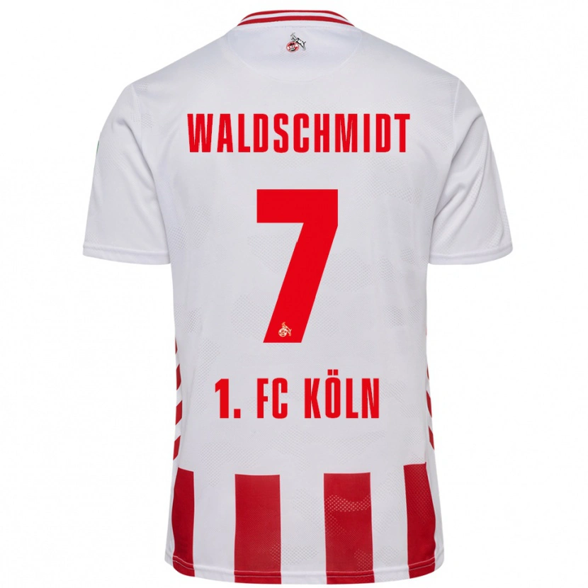 Danxen Dětské Luca Waldschmidt #7 Bílá Červená Domů Hráčské Dresy 2025/26 Dres