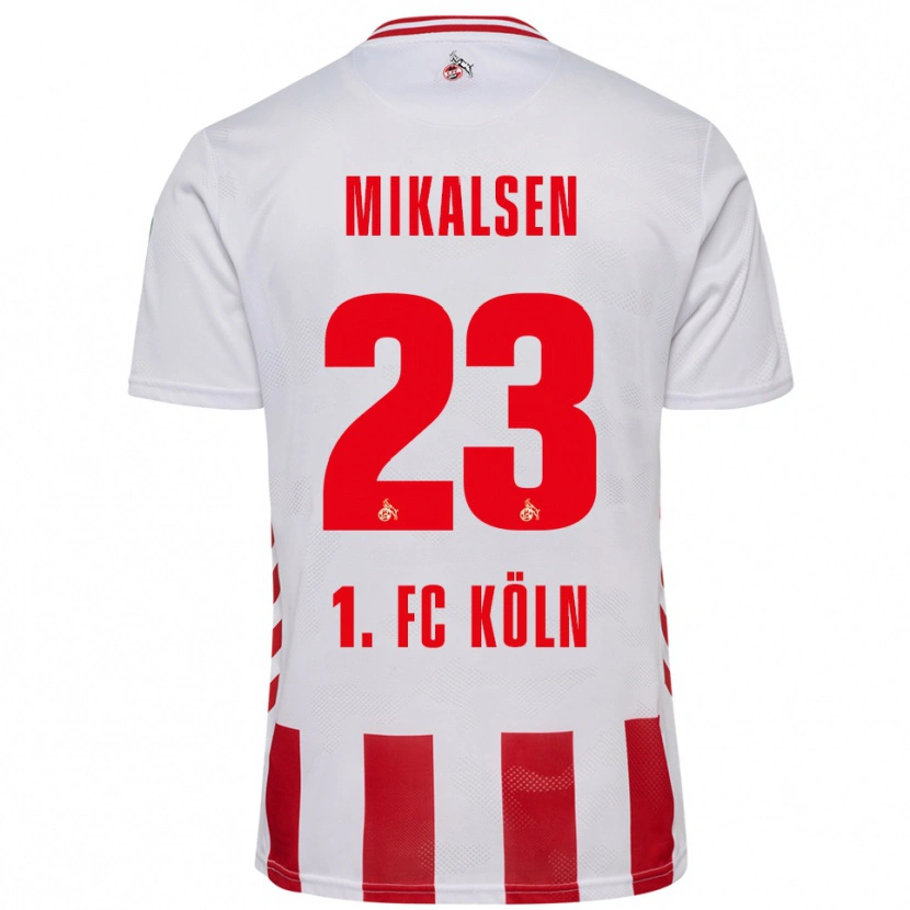 Danxen Dětské Aurora Mikalsen #23 Bílá Červená Domů Hráčské Dresy 2025/26 Dres