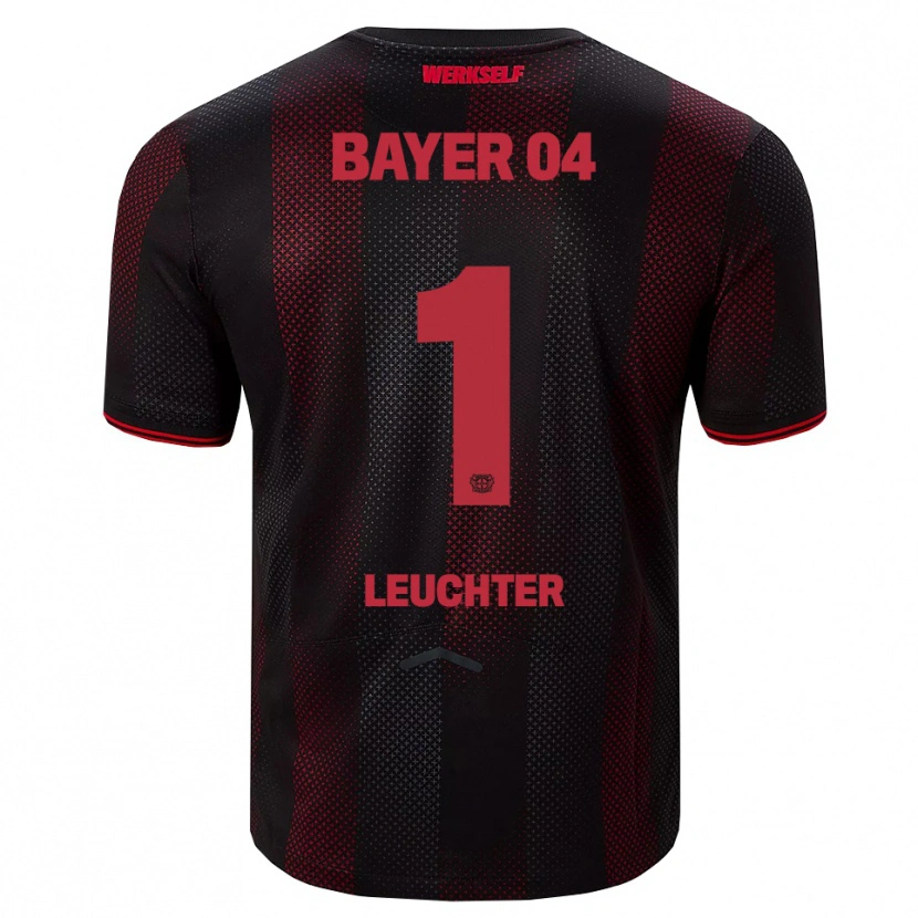 Danxen Dětské Julian Leuchter #1 Černá Červená Domů Hráčské Dresy 2025/26 Dres