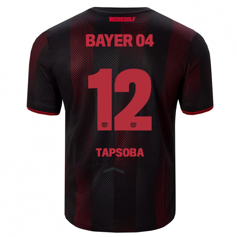 Danxen Dětské Edmond Tapsoba #12 Černá Červená Domů Hráčské Dresy 2025/26 Dres