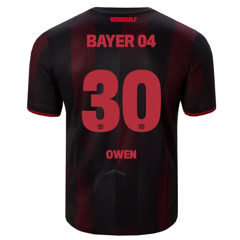 Danxen Dětské Emmanuel Chigozie Owen #30 Černá Červená Domů Hráčské Dresy 2025/26 Dres