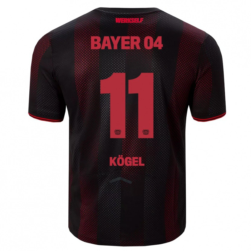 Danxen Dětské Kristin Kögel #11 Černá Červená Domů Hráčské Dresy 2025/26 Dres
