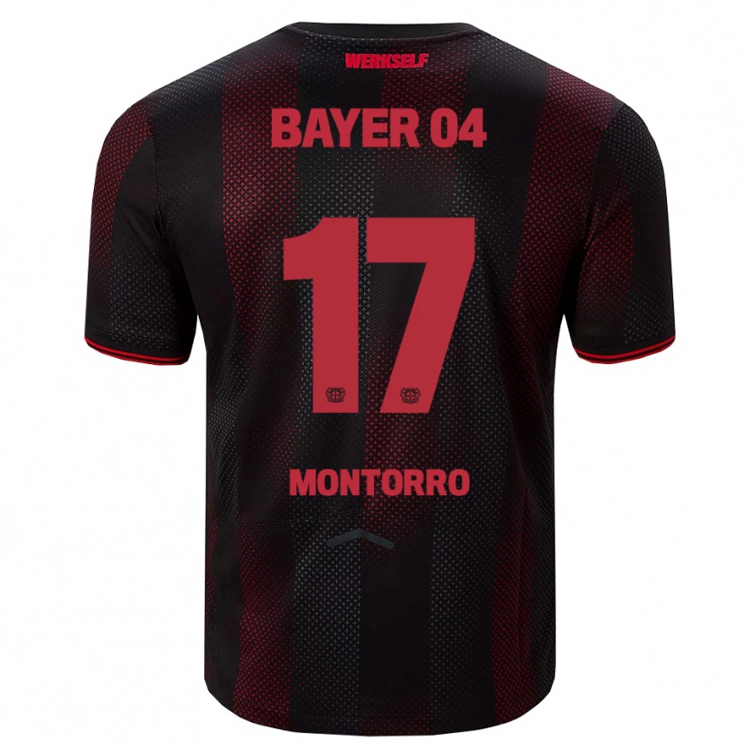 Danxen Dětské Josuè Montorro #17 Černá Červená Domů Hráčské Dresy 2025/26 Dres