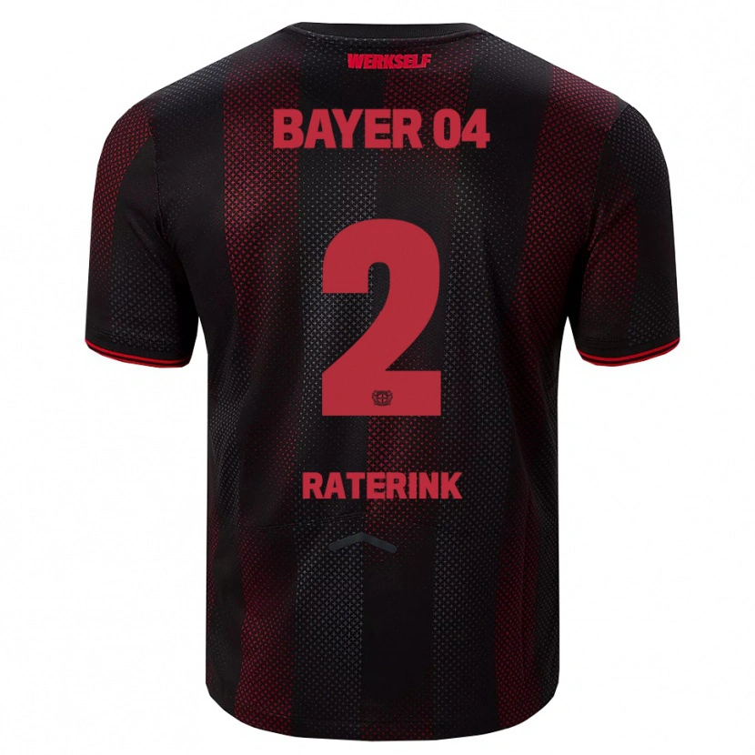 Danxen Dětské Othniël Raterink #2 Černá Červená Domů Hráčské Dresy 2025/26 Dres