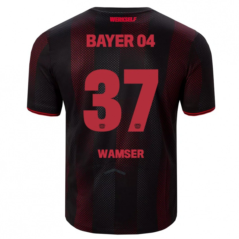 Danxen Dětské Carlotta Wamser #37 Černá Červená Domů Hráčské Dresy 2025/26 Dres