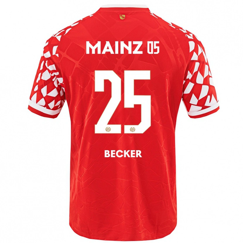 Danxen Dětské Kathrin Becker #25 Červená Bílá Domů Hráčské Dresy 2025/26 Dres