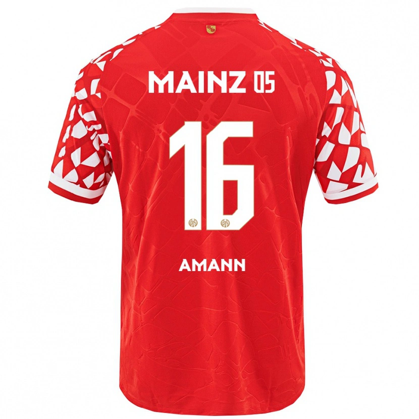 Danxen Dětské Jason Amann #16 Červená Bílá Domů Hráčské Dresy 2025/26 Dres