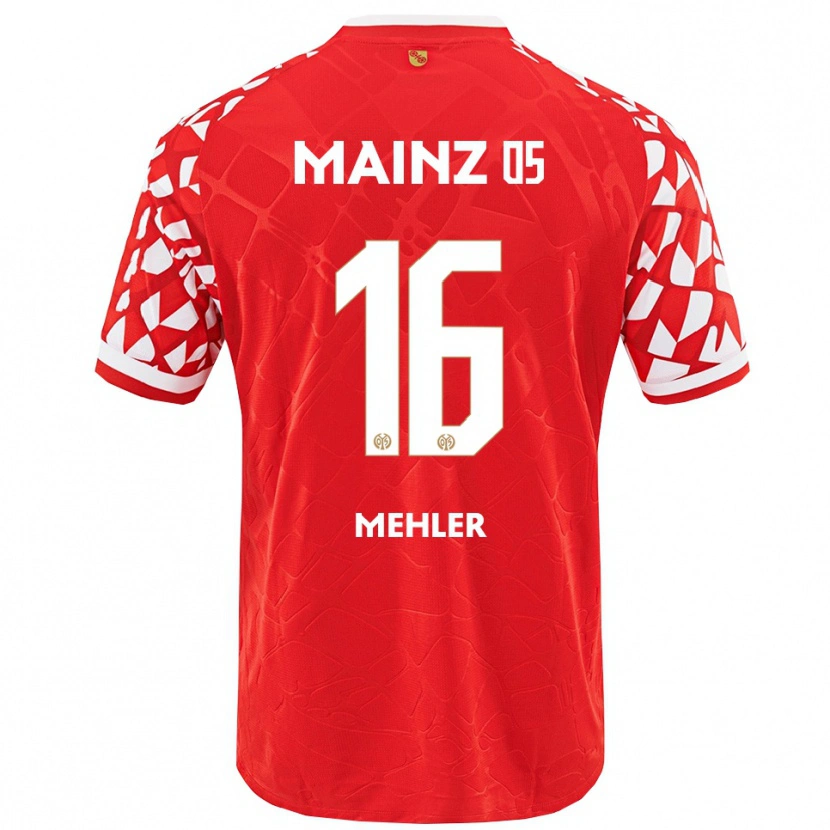 Danxen Dětské Melina Mehler #16 Červená Bílá Domů Hráčské Dresy 2025/26 Dres