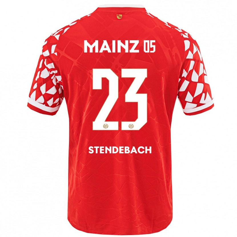 Danxen Dětské Jule Stendebach #23 Červená Bílá Domů Hráčské Dresy 2025/26 Dres