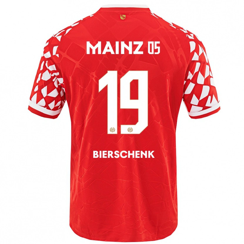 Danxen Dětské Lovis Bierschenk #19 Červená Bílá Domů Hráčské Dresy 2025/26 Dres