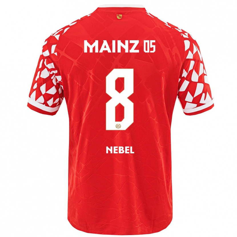 Danxen Dětské Paul Nebel #8 Červená Bílá Domů Hráčské Dresy 2025/26 Dres