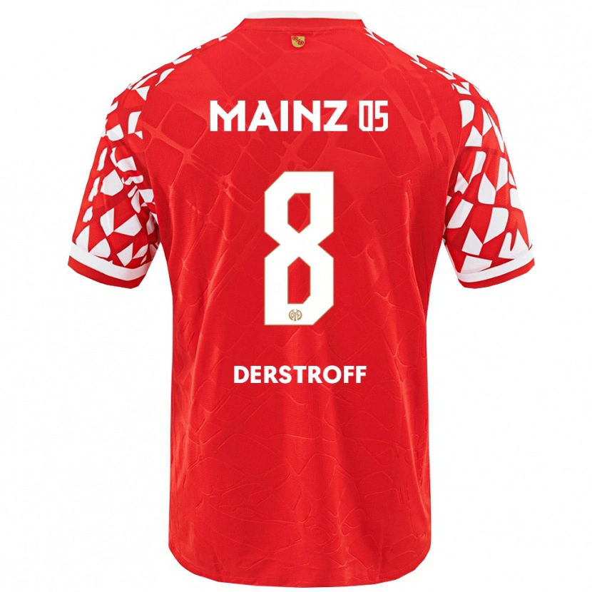 Danxen Dětské Julian-Maurice Derstroff #8 Červená Bílá Domů Hráčské Dresy 2025/26 Dres