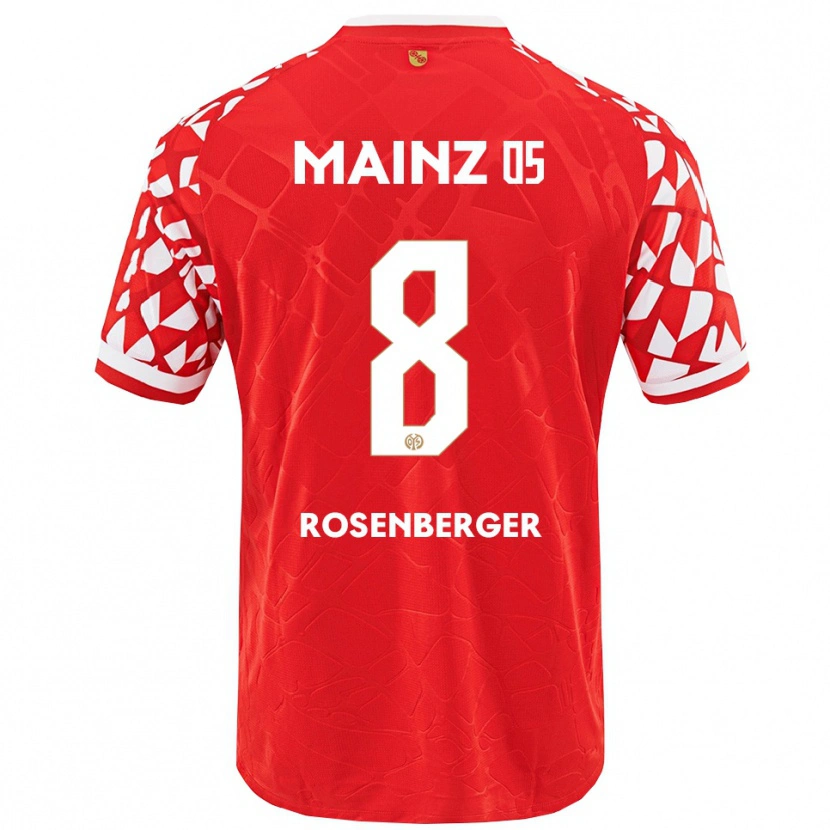 Danxen Dětské Chris Rosenberger #8 Červená Bílá Domů Hráčské Dresy 2025/26 Dres